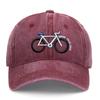 Pc Bicycle Pattern Embroidered Lightweight Baseball CapUnisex Breathable Lightweight Adjustable Dad Hat for Cycling Enthusiast