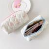 Bow Pencil Bag Cute Pen Case Aesthetic Bow Pattern Stationery Bag Multifunctional Storage Bag Cosmetic Organizer Portable Case