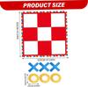 Fun Games Outdoor Outward Bound Training Team Building Game Props Fast Tic tac toe [Large Red and White Sanzi 1.2 * 1.2 meters  1 set  ]
