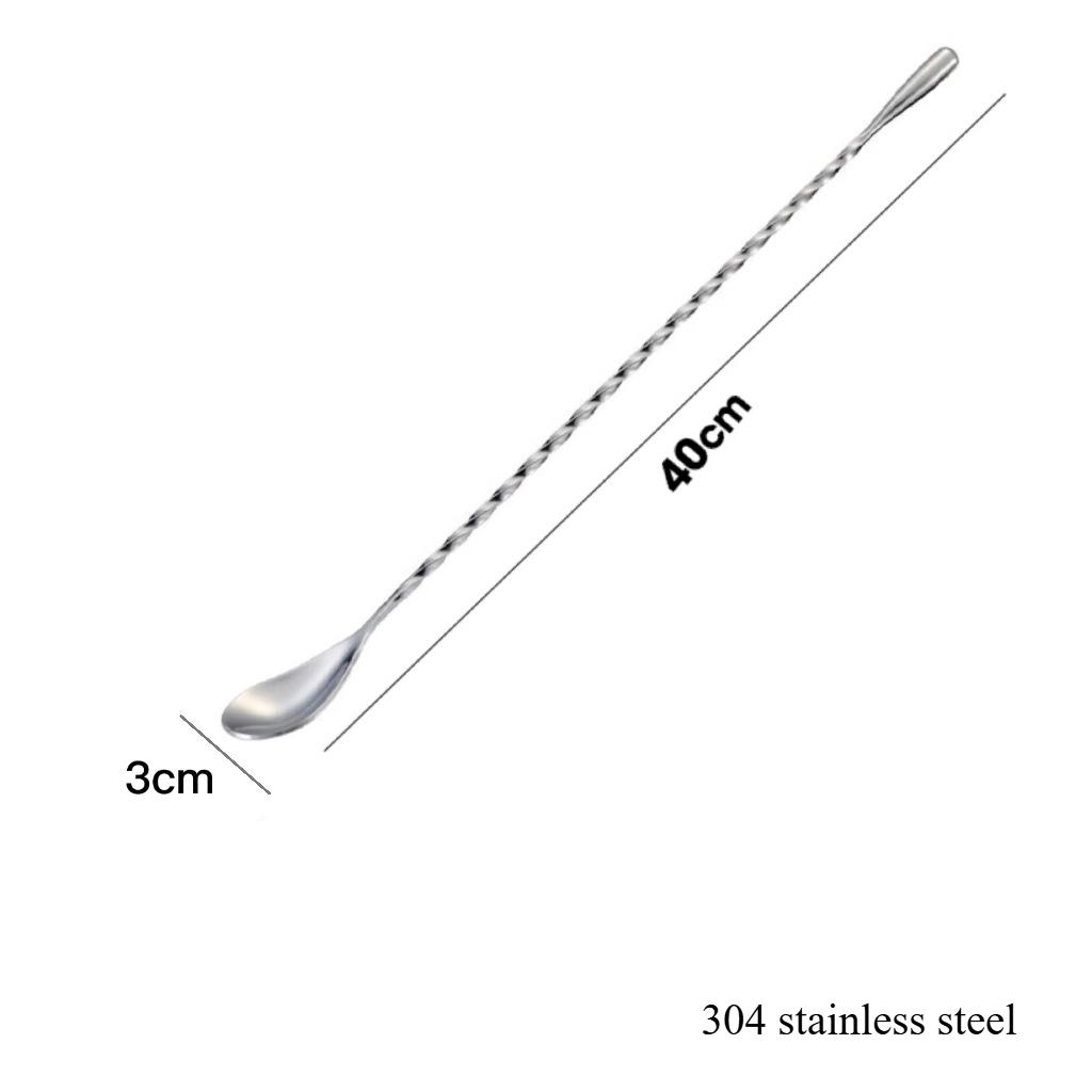 304 Stainless Steel Spoon Spoon Cocktail Bar Spoon Bar Bartender Spoon Milk Tea Stirring Spoon Double Head Bar Spoon Bar Spoon