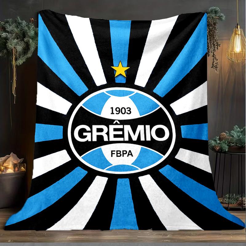 1PC Grêmio FBPA Printed Soft Flannel Blanket Throw for Adult Bedroom Living Room Sofa Camping Travel Fan Gifts Christmas Gifts