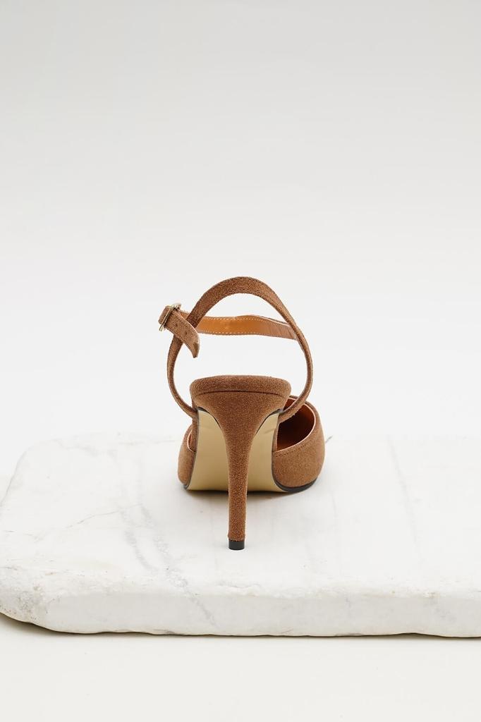 Damenmode, klassische High Heels, Lucia, echtes Wildleder, hellbraune Absatzschuhe