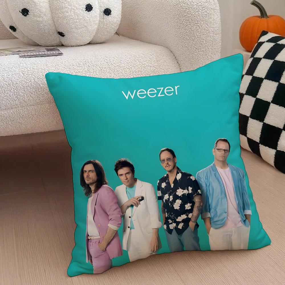 

Casual daily music band style WWeezers Cushion Cover Linen Pillow Case Soft Breathable Protective Couch Room Decoration 30x30cm