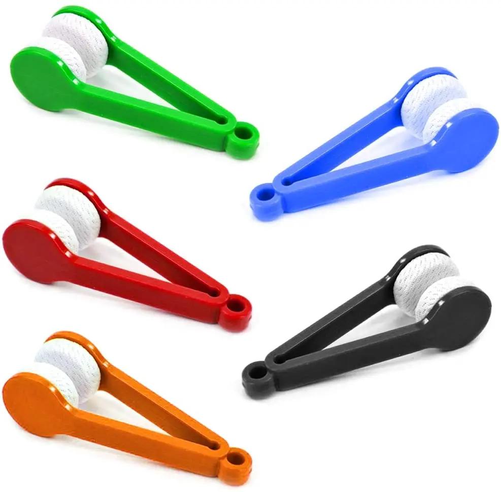 5pcs Eyewear Cleaning Clip Mini Sunglasses Microfiber Cleaner Glasses Wipe Portable Glasses Soft Brush Spectacles Cleaner Kit