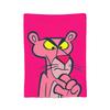 Pinks Panthers Cartoon Flannel Throw Blankets Leopard Head Blanket for Sofa Office Lightweight Thin Bedding Throws,