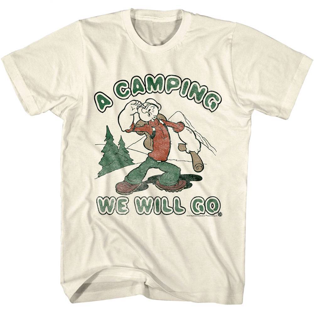 Popeye Camping We Will Go Men T Shirt XL