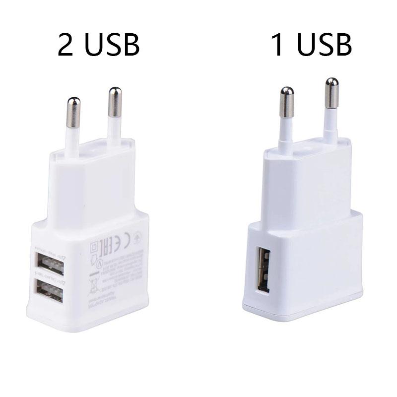 

5V 2A EU Plug Charger USB EU Charger PlugFor XS X Max Huawei P 30 Samsung S 9 plus Travel Wall Charger Adapter 1 USB білий