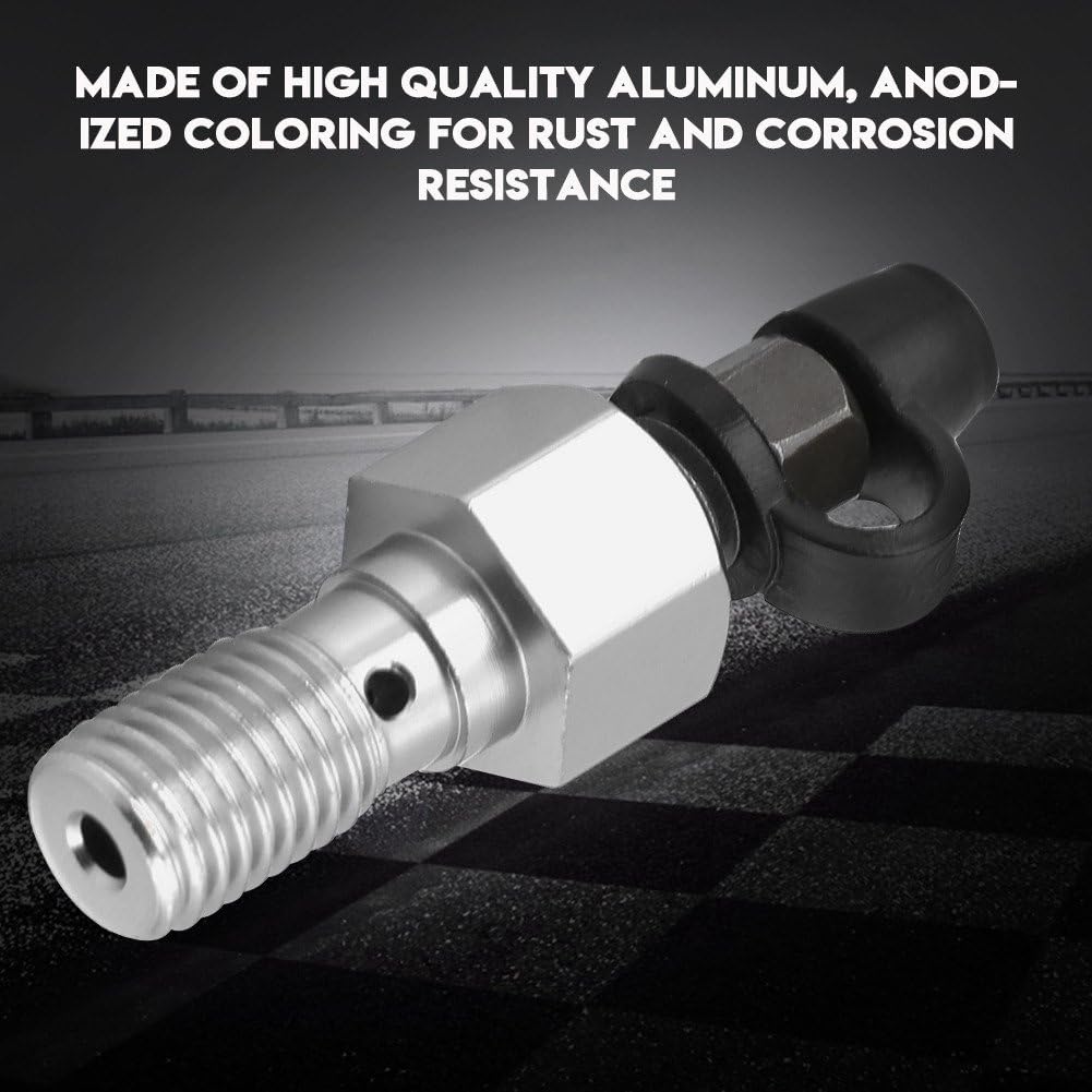 M10x1.25mm Motorcykel Bromscylinder Bromsok Luftningsskruv Banjobult Dammskydd