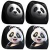 2 STUKS Whimsical Grappige Panda Thema Autostoel Hoofdsteun Beschermers Hoezen Comfortabel En Polyester Stof Eenvoudig Te Installeren