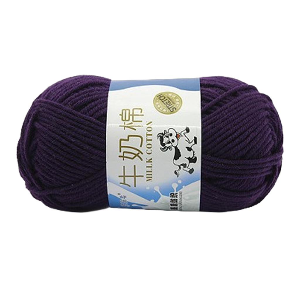 Håndstrikkegarn Melkebomullsgarn Mykt Garn Fargerikt Heklegarn Bomullstråder Strikketilbehør for Barn