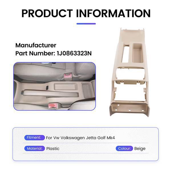 Beige Rear Center Console Cup Holder for Volkswagen Jetta Golf Mk4 - 1J0863323N