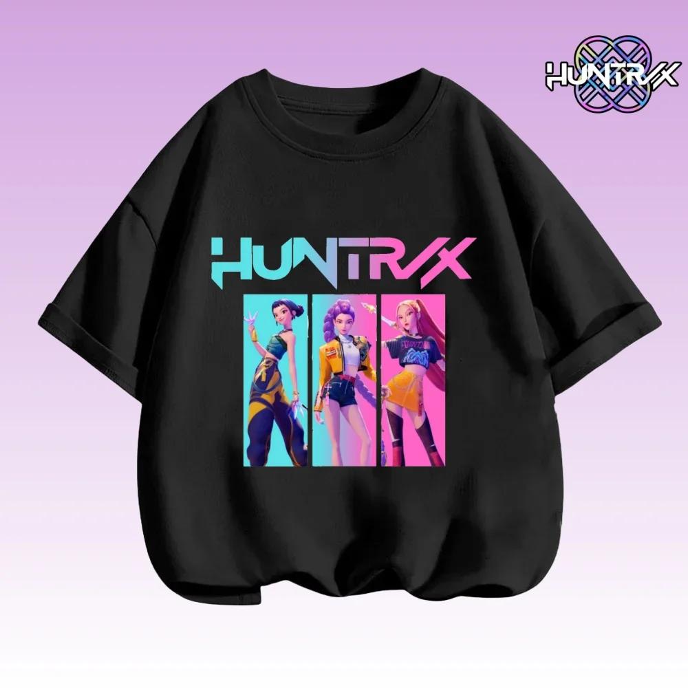 2026 Moda Camiseta Infantil Kpop Caçadores de Demônios Camiseta para Meninos Meninas Camiseta Verão Gola Redonda Manga Curta