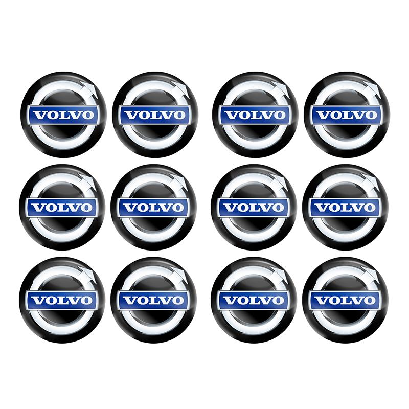 8/12Pcs Car Logo Door Shock Absorbing Pad Gasket Sticker For Volvo S80 V90 V70 C30 XC60 S60 XC90 XC40 FH500 V50 V60 V40 FH16 S90