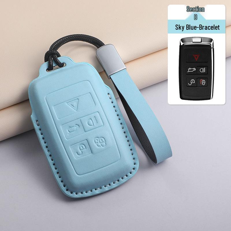 

High-end Key Cover for Land Rover & Jaguar: Range Rover, Discovery 4, Evoque, Velar, PU Car Key Bag Shell