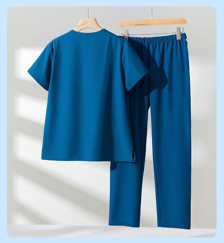 Ledinio šilko antistatinis šveitimo kostiumas odontologams ir gyvūnų gydytojams