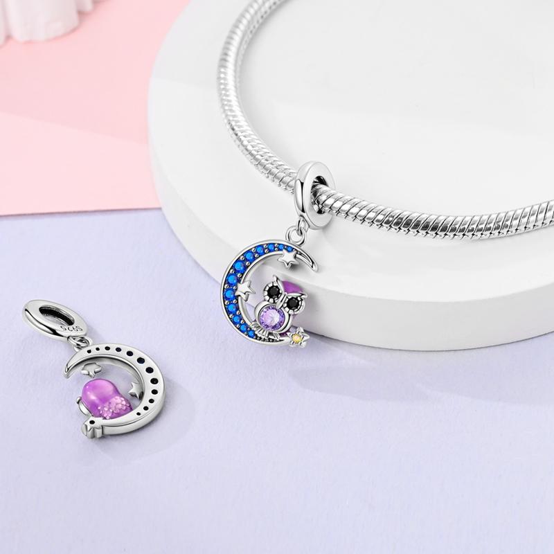 Mystery Star Series Original 925  Silver Charms Fit Bracelet Pendants Dangle Diy Jewelry Gift For Women