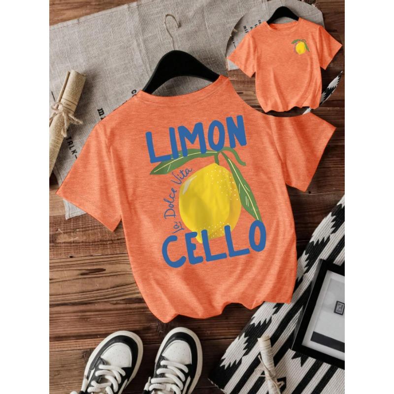 Zitronenfarbenes modisches lockeres Freizeit-T-Shirt mit kurzen Ärmeln und Rundhalsausschnitt