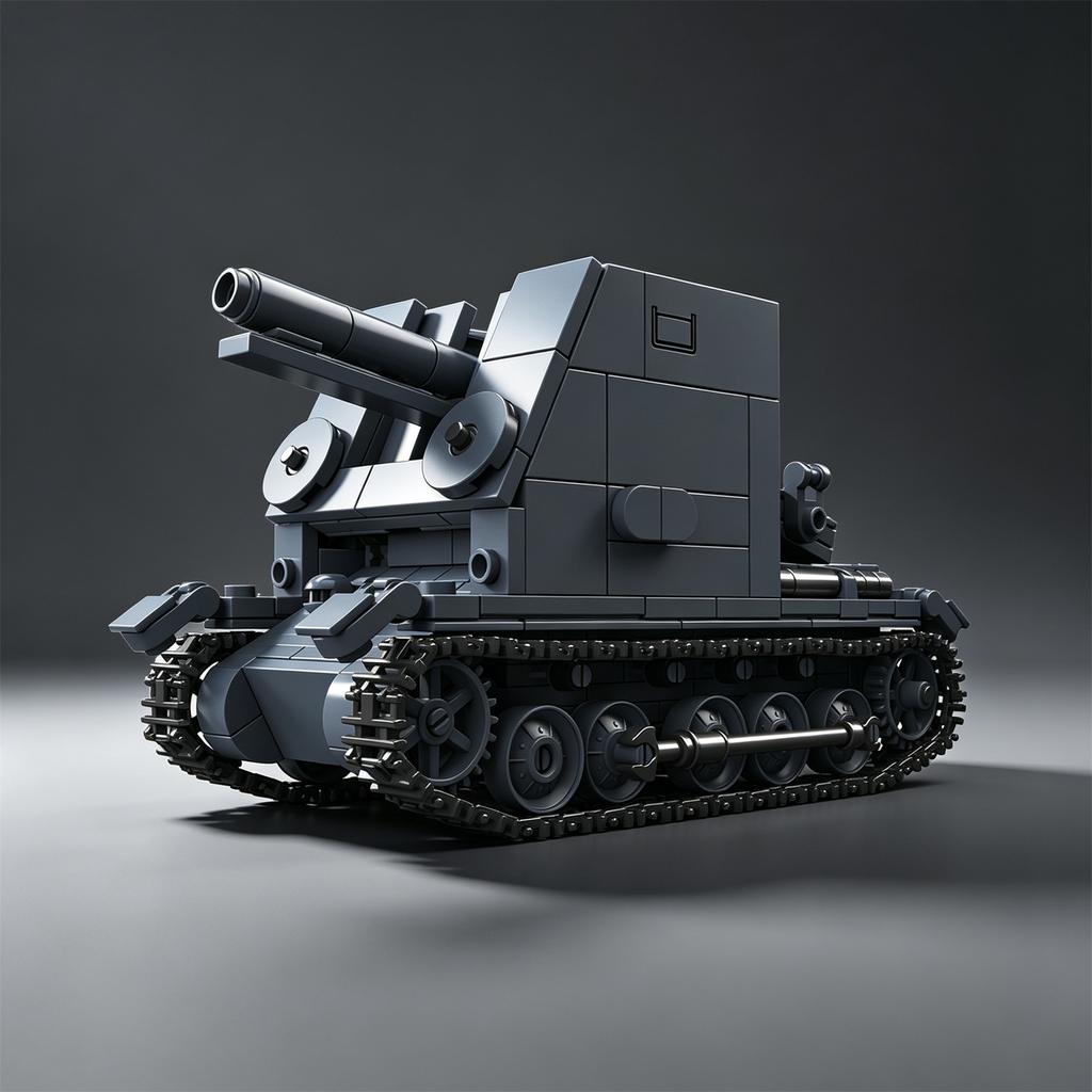 SLG33 Buffalo I Self-Propelled Howitzer No. 1 Combat Vehicle Type B Building Block Model Toy MOC Infantry Gun