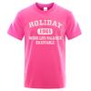 Holiday 1961 Work Life Balance Enjoyable Tops Men Summer Oversize T-Shirts Cotton Loose T Shirts Fashion Breathable New T Shirt