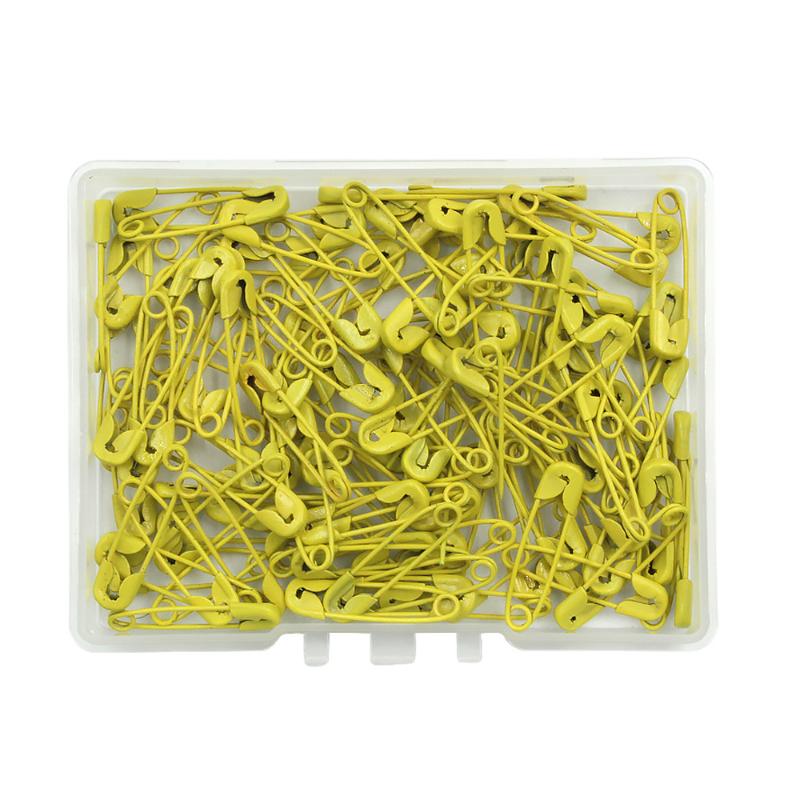 120PCS Mini Safety Pins with Storage Box 19mm Colored Safety Pins for Crafting Sewing Fastening Clip Button for Garment Hang Tag