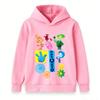 Kids Boys Girls Hoodie Cartoon Character Print Long Sleeve Casual Pullover Sweatshirt for Children Daily Wear