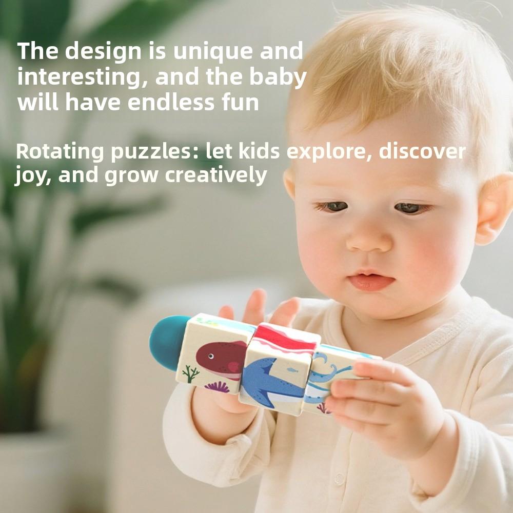 Educational Toy Animal Spin Puzzle Toy  for Helps Develop Fine Motor Skills Logical Thinking