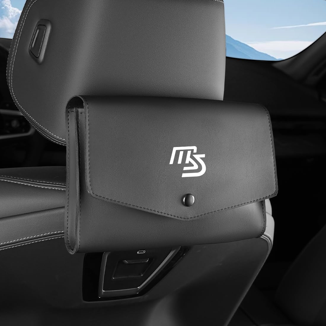 

чехол для коробки с салфетками с MAZDASPEED Совместимый со всеми Mazdaspeed Солнцезащитный козырек и подголовник салфетки Легкая ПУ кожа с магнитным безкоробочным дизайном для Mazda