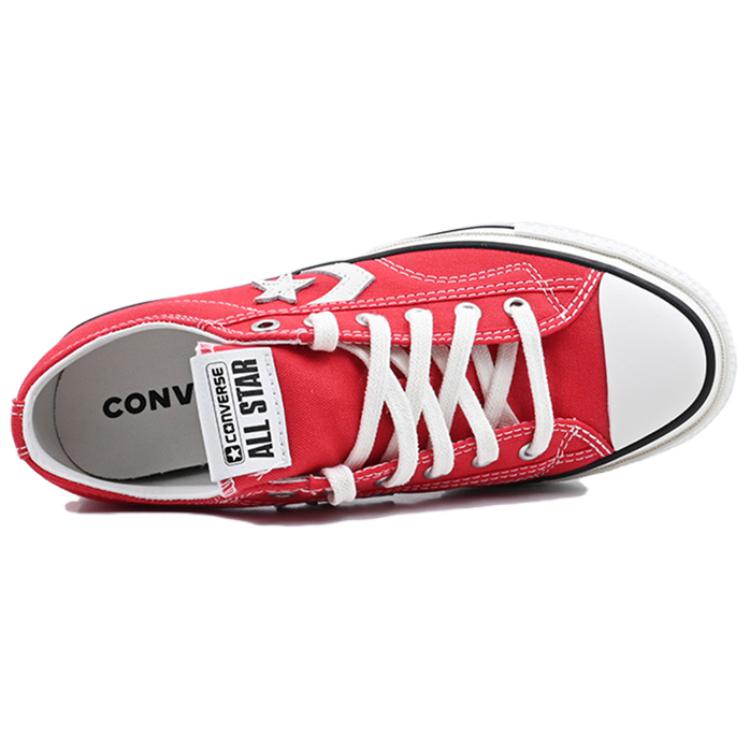 Converse Star Player 76 Couple Casual Versatile Trend Low-top Canvas Shoes Unisex Red and White