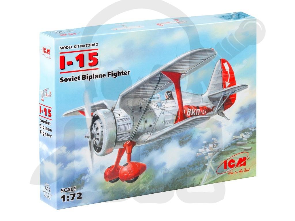 Icm72062 I-15 Soviet Biplane Fighter 1:72