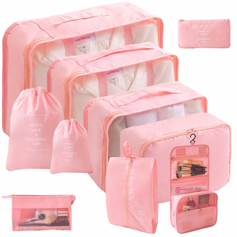 Cross-Border Travel Storage Bag Set: 8-Piece and 9-Piece Clothing Organizer