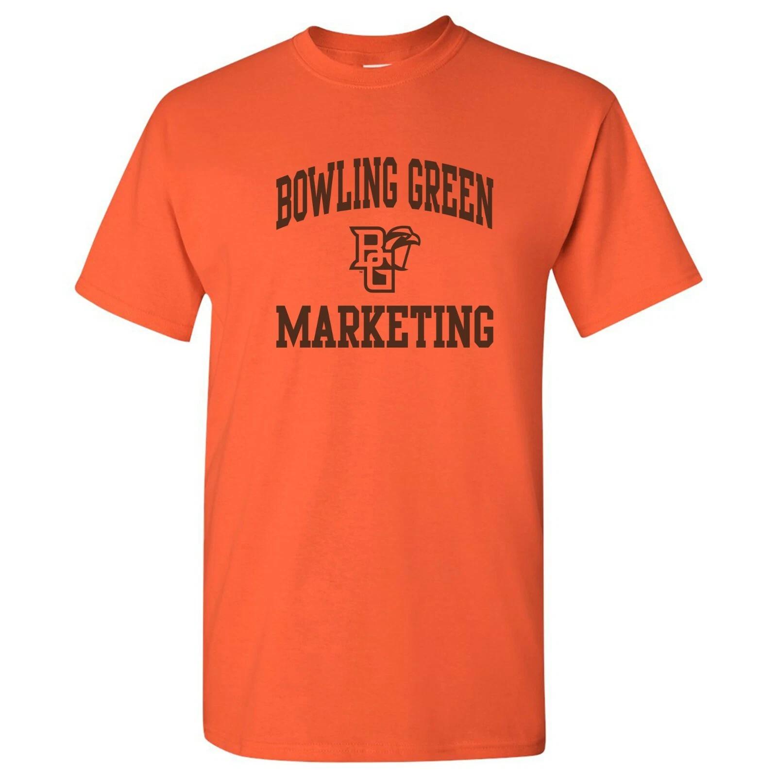 Bowling Green State Falcons Arch Logo Marketing T-Shirt - Orange 2XL