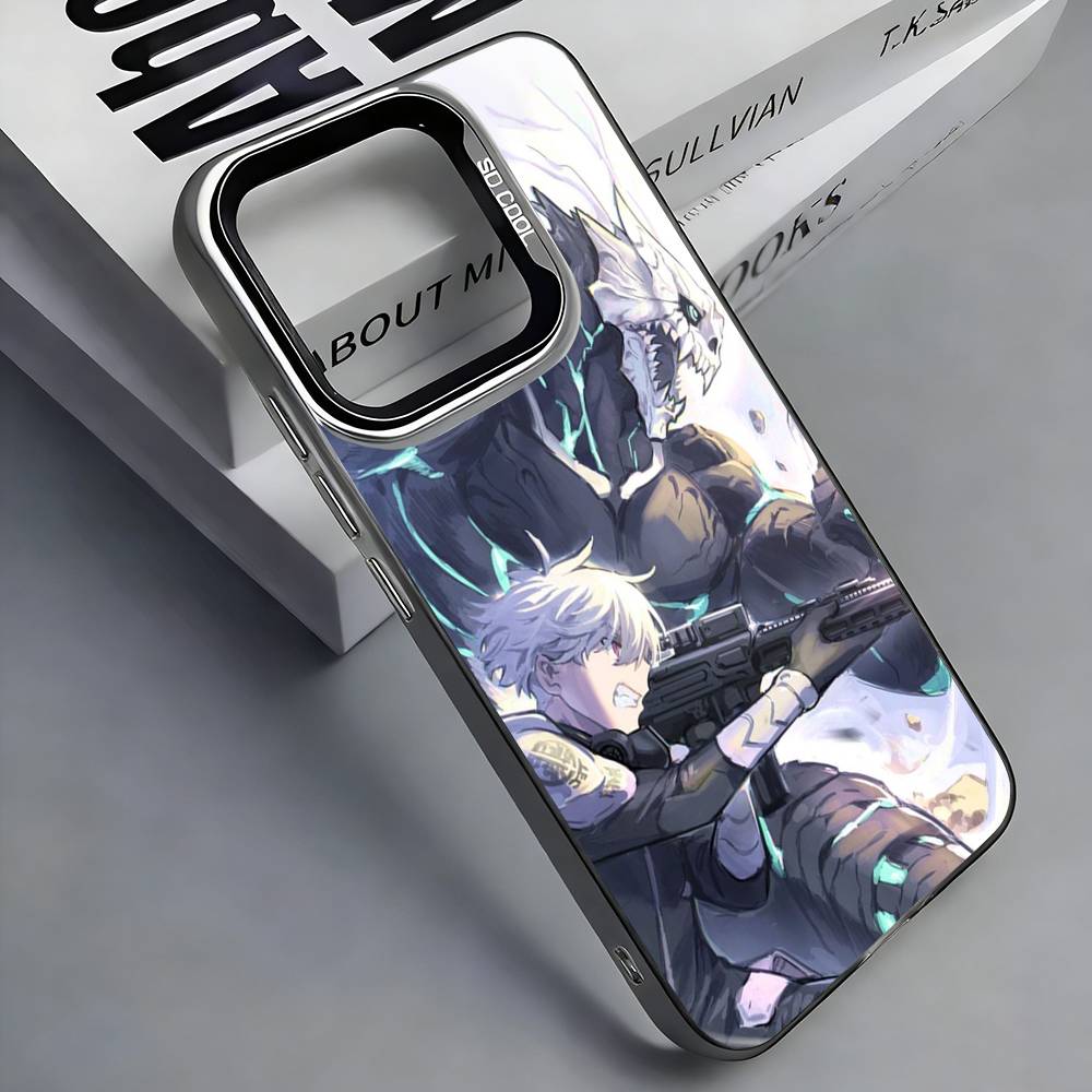Kaiju No.8 Monster Colorful Silver Back Phone Case For IPhone 17 16 15 14 13 12 11 Plus Pro Max Plus