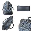 Used COACH Handbag 6046 Signature canvas/leather Navy system Blue Everyday use