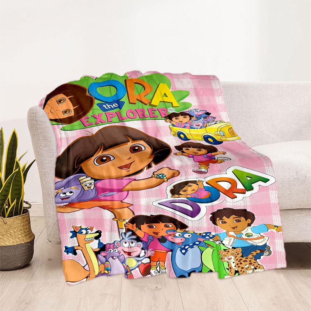 Dora Explorer Blanket Warmthful Decor Perfect for Office Chair Picnics Office Four Seasons Multipurpose Modern Ideal Gift For Birthday Valentine'S Day