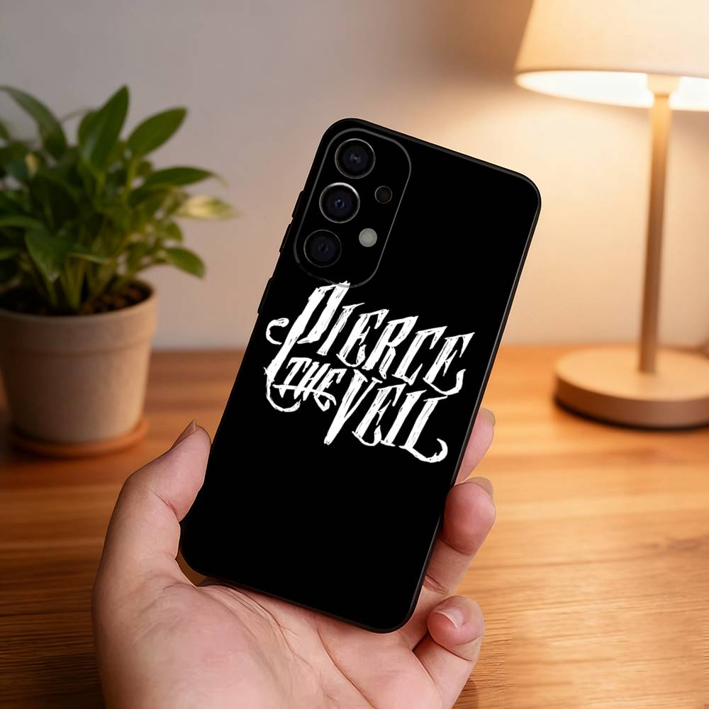 

P-Pierce The Veil Band Phone Case For Samsung S26,S25,S24,21,22,23,30,Ultra,20,Plus,Note,10,9,Black soft silicone case Samsung S21lite