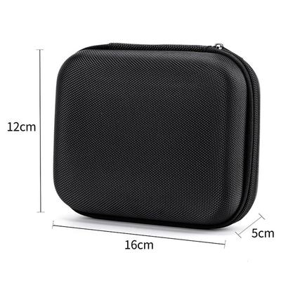 Durable Hard Shell EVA Storage Box Mini Black Pouch Carrying Bag Portable Zipper Earphone Case Charging Cable