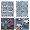 Poppy Six-Grid Silicone Resin Coaster Mold for DIY Cup Holders