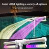 Fuente de piscina con luz LED de 7 colores, rociador doble ajustable, cascada, enfriador para piscinas elevadas y enterradas.