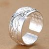 New Silver Original Flying Dragon Japanese Big Non-Mosaic Aristocratic Domineering Open Adjustable Men's Ring
