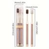2Pcs Luxury Soft Toothbrushes, ultra-soft microfiber bristles with non-slip handles. Gentle care for sensitive teeth and gums.