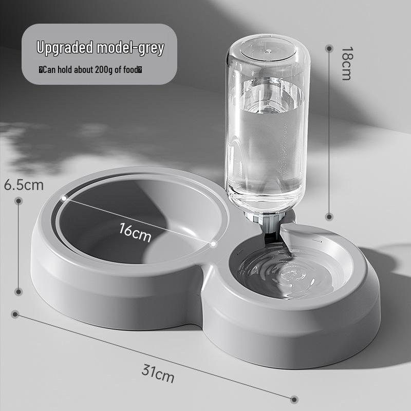 Ceramic Pet Bowl: Automatic Double Bowl for Cats & Dogs Food and Water. Standard