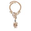 Fashion Design Sense Alloy Rhinestone Finger Bracelet Women, Versatile Jewelry