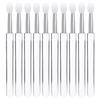 5-50pcs Transparent Silicone Nail Art Applicator Sticks Easy-Daub Pigment Brushes Glitter Powder Chrome Pigment Makeup Brush