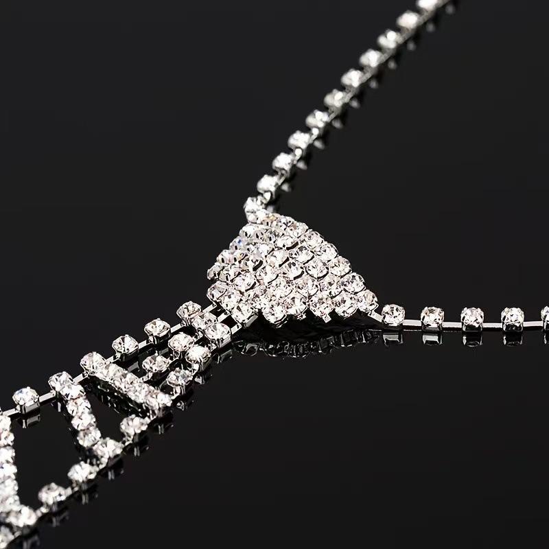 Rhinestone Tie Long Necklaces for Women: Fashionable Diamond-Embedded Bow-Tie Style, Dual-Purpose for Clothing Decoration !