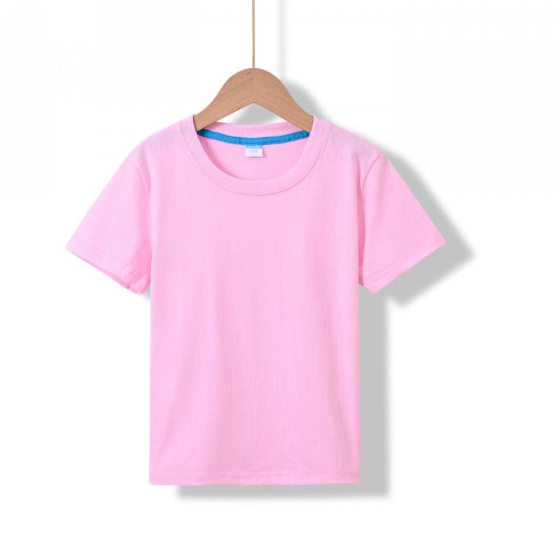 2026 Summer New Round Neck 100% Cotton Short Sleeve Boys' Casual Short Sleeve Round Neck T-shirt 17 colors