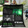 Pop Singer Ferxxo Feid  Blanket,Flannel Throw Blanket for Home Bedroom Bed Sofa Picnic Office Hiking Leisure Nap Birthday Gift