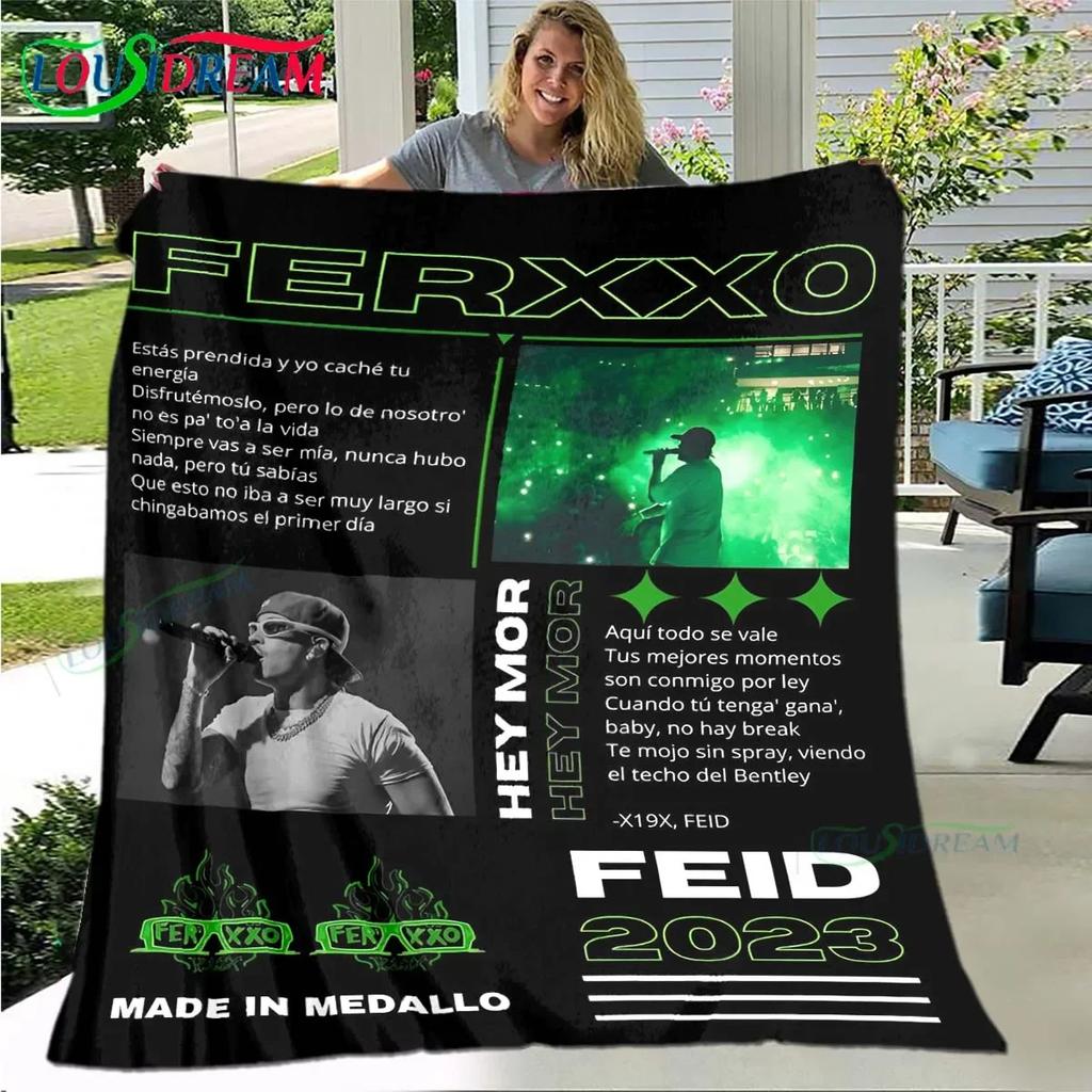 Pop Singer Ferxxo Feid Blanket,Flannel Throw Blanket for Home Bedroom Bed Sofa Picnic Office Hiking Leisure Nap Birthday Gift