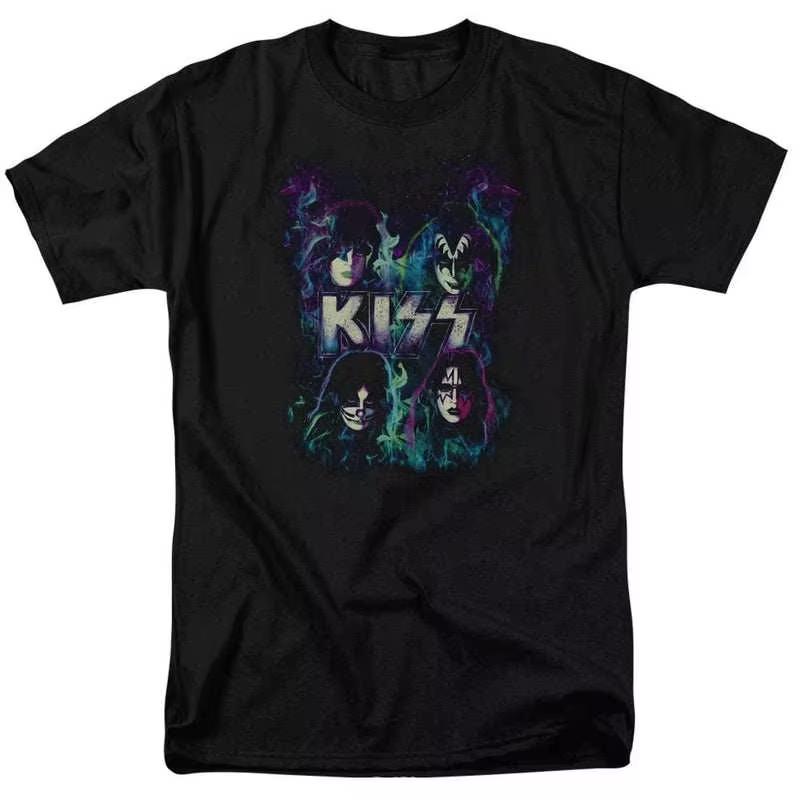 2026 KISS Rock Punk American Street Style Oversized Vintage Heavyweight Cotton Ins Y2K Women And Men T-Shirt