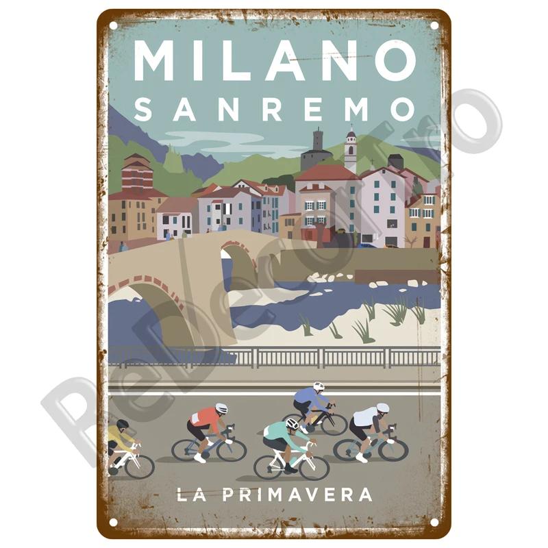 Vintage Metallschilder mit Sommerstrand, berühmte Stadtlandschaft, Poster, Blechschild, Retro-Wandkunst, Dekor für Wohnzimmer, Zuhause, Meer