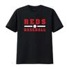 Reds Baseball T Shirt Vintage Washed Slightly Casual Versatile Breathable Top For Everyday Wear Stylish Streetwear Unisex